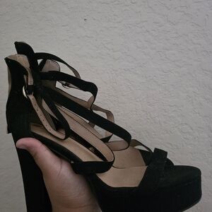 Elegant Black Strappy Heels